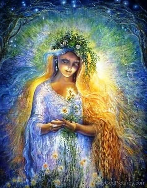 Goddess associated with the forces of nature in pagan beliefs